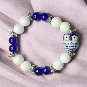 Glass Beaded Owl Bracelet